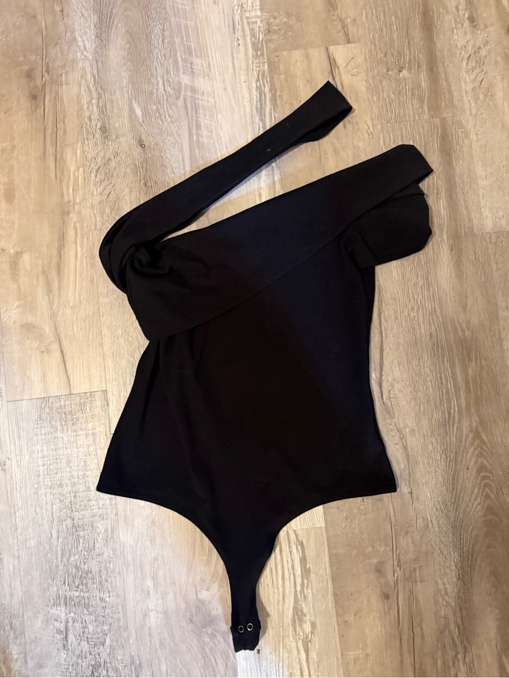 Agolde one shoulder bodysuit black large